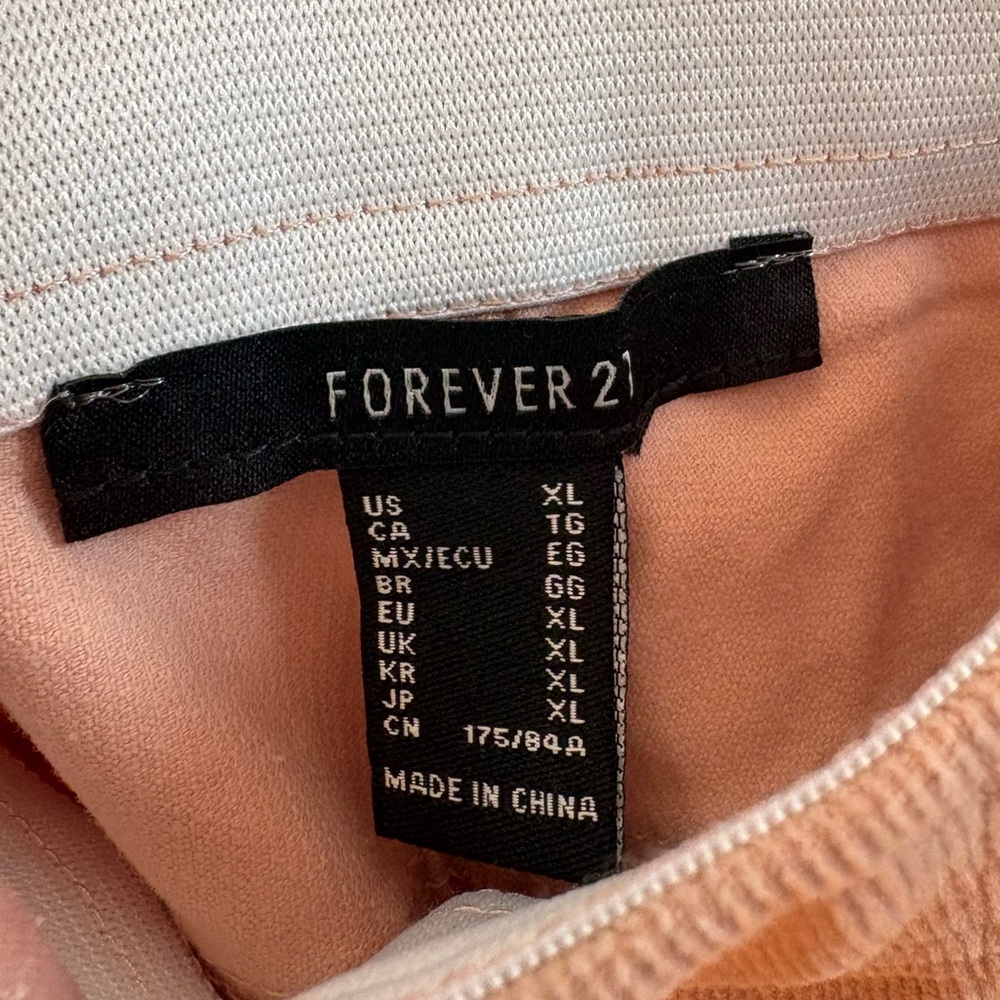 Forever 21 Blush Low-Rise Corduroy Flare Leg Pants XL - Picture 6 of 10